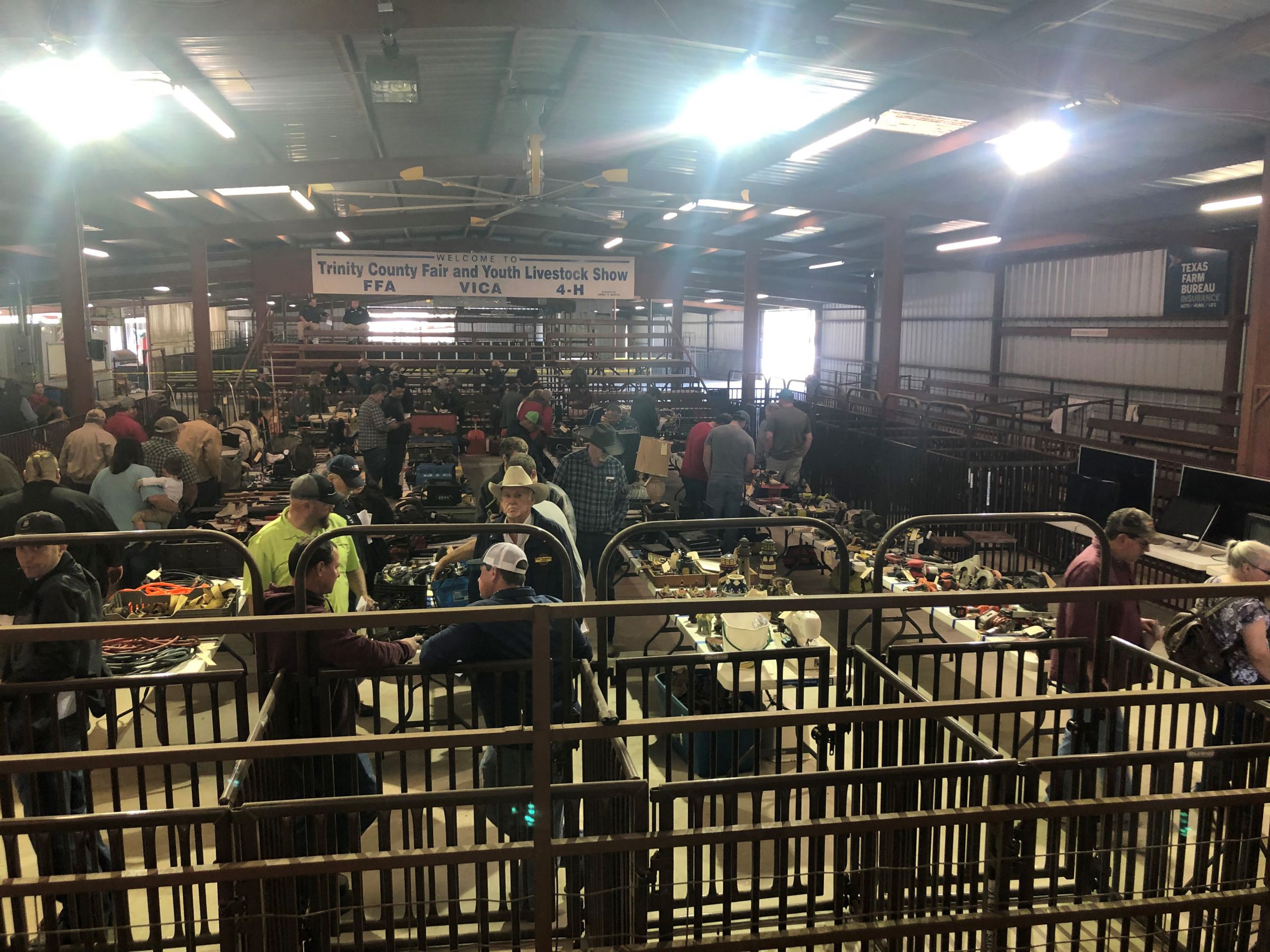 People gathered at an auction